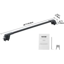 Vevor Dachträger Universal Dachgepäckträger Alu Querträger 90 kg Tragkraft, verstellbare Querträger mit Schlössern