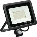 50 W Led-flutlicht Mit Bewegungsmelder, Led-außenstrahler, Wasserdichter Ip66-led-flutlicht Für Den Außenbereich, 6500 K Kaltweiß, Led-flutlicht Für Den Außenbereich, Bewegungsmelder Für Innenhof, Gar
