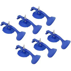 Saugnapfklemmen, 6 Stück, zum Kleben von Cabrio-Windschutzscheiben blau