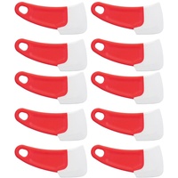 Silikon-Spachtel, 10 Stück Silikon-Spachtel, Flexibles Hakenloch-Design, PP-Griff, Küchen-Silikon-Spachtel für Kuchen, Nudeln, Backen, Kochen(Rot)