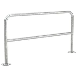 Fahrrad Anlehnbügel 9231 | 1500mm | mit Knierohr | Fahrradständer für 2 Fahrräder zum Aufdübeln | Anlehnparker Einzelständer