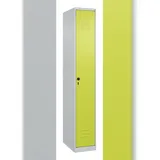 C+P Spind Classic PLUS, 1 Abteil, HxBxT 185x30x50cm, Sicherheitsdrehriegel, Hellgrau/Clowngrün von PROREGAL