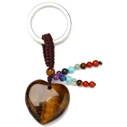 Schlüssel-Anhänger FIRETTI "Schmuck Geschenk Herz", Kinder, braun, Edelstahl, Textil, Basic, Schlüsselanhänger, mit Edelsteinen