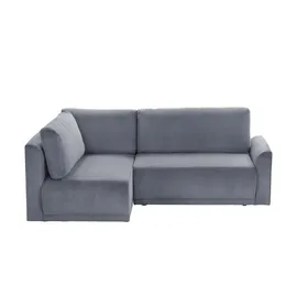 Sofa.de Eckcouch Stoff mit Schlaffunktion 3-Sitzer Blau