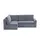 Sofa.de Eckcouch Stoff mit Schlaffunktion 3-Sitzer Blau