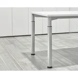 Hammerbacher Hammerbacher, Schreibtisch Y-Serie Asteiche/Silber höhenverstellbar, 180 x 80 cm, Farbe Tischplatte:Asteiche, Farbe Gest... - Silber