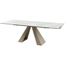 vente-unique LOZIPA 240 x 76 x 90 cm beige/weiß