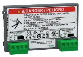 Schneider Electric METSEPM2KANLGIO11 Eingangs-/Ausgangsoptionsmodul für PM2X30 - Analog - 1 Eingang + 1 Ausgang