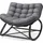 eloneo Schaukelsessel ELONEO 0 x 0 x 0 cm Grau mit Hocker