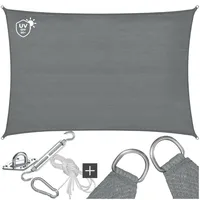 Tectake tectake® Sonnensegel, verschiedene Größen, HDPE mit 185 g/m2