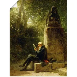 Artland Kunstdruck »Der Philosoph (Der Leser im Park)«, Mann, (1 St.), als Leinwandbild, Wandaufkleber oder Poster in versch. Größen Artland Farbe Bild(er): grün