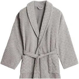 GANT Bademantel JACQUARD HERRINGBONE ROBE Grau M