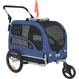 Mophorn - vevor Hundeanhänger 45 kg 2in1 Fahrradanhänger Kohlenstoffstahl + 600D Oxford-Gewebe + pp faltbar 1440 x 725 x 845 mm als Anhänger 1320 x