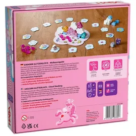 HABA 2012232001 - Einhorn Glitzerglück, Wolkenstapelei, Stapelspiel