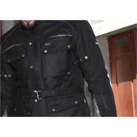 Modeka Glasgow Wachsjacke, schwarz, 2XL