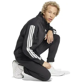 adidas 3-Streifen Fleece Trainingsanzug Schwarz L