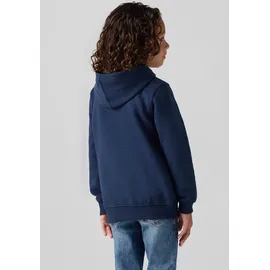 Levi's Hoodie LEVI'S KIDS "LVB MINI BATWING PULL OVER HOO", Jungen, Gr. 8 (128), blau (marineblaus), Sweatware, Obermaterial: 60% Baumwolle, 40% Polyester, bequem, angesetztes Bündchen, Sweatshirts Hoodie, for BOYS