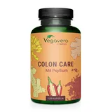 COLON CLEANSE Vegavero® | 60 Tage natürliche Darmkur | Ballaststoffe (Flohsamenschalen), Milchsäurebakterien, Ingwer & Galgant | Bei Verstopfung & Blähungen | Vegan & Ohne Zusätze | 120 Kapseln