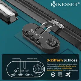 Kesser Koffer-Set 3-tlg. grün/petrol