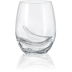 Crystalex Rotweinglas Turbulence Kristallglas 500 ml 2er Set, Kristallglas, Kristallglas weiß
