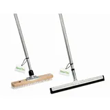 BawiTec Set Wasserschieber und Schrubber mit Teleskopstiel