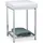 Relaxdays Hocker Polsterhocker Kunstleder 33 x 47 x 33 cm Weiß/Mehrfarbig