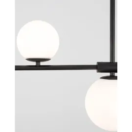Nova Luce Impero 4-flg. G9 60 cm schwarz, weiß