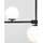 Nova Luce Impero 4-flg. G9 60 cm schwarz, weiß
