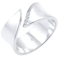 Elli DIAMONDS Wickelring Diamant (0.045 ct.) 925 Silber Ringe Damen