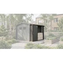 Weka Kaminholzregal Holz 299 x 50 x 211 cm graugrün/antrazit