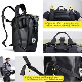 luxuskollektion Fahrradtasche 3-in-1 27-30L wasserdicht