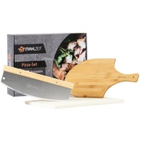 Mahlzeit 3-teiliges Pizza Set 40 x 30 cm Pizzastein