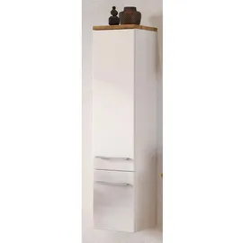 Held Davos Midischrank 30 x 130 x 35 cm Weiß/Matt Weiß MDF/Spanplatte
