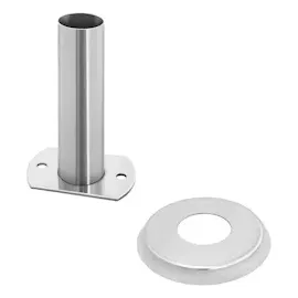 Uniprodo Poolleiter Edelstahl silber 4 Stufen