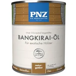 PNZ Bangkirai Öl - für Außen | Nachhaltig hergestellt mit regionalen Rohstoffen | Made in Germany | passend für Holzdeck, Holz-Terrasse, GartenMöbel, Gartenhaus, Zaun - Bangkirai Naturgetönt / 2.5L