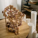 Spiral Murmelbahn |  Elektrisch aus Holz | WoodTrick  558 Teile