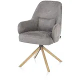 Henders & Hazel Melle Armlehnstuhl drehbar Stoff Calabria/Metallgestell - Natur