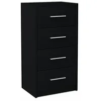 Matkam Kommode Schwarz, Holzwerkstoff, 40x75x35 cm, Wohnzimmer, Kommoden &