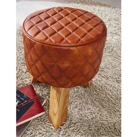 Wohnling Sitzhocker 35 x 46 x 35 cm Braun