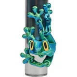 YOUNEEDFUL 2025 3D-gedruckter kreativer magnetischer Frosch-Kühlschrankmagnet, bewegliche Gelenke, Frosch-Kühlschrankmagnet (grün)