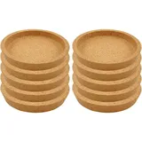 10 Pack Kork Untersetzer Absorbierende Hitzebeständige Runde Kork Untersetzer für die Meisten Tassen in Dem Büro oder zu Hause (10 PCS)