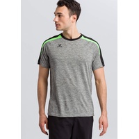 Erima Liga Line 2.0 T Shirt, Grau Melange/Schwarz/Green Gecko, XL