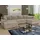 Sofnet Wohnlandschaft U-Form mit Schlaffunktion Bettkasten 3-Sitzer Beige