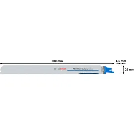 Bosch PRO Thin Metal S1237EAF Säbelsägeblatt 300 mm 5-tlg.