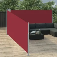VidaXL Ausziehbare Seitenmarkise 1 x 10 m rot
