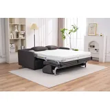 Schlafsofa "Robin, B: 168cm", grau (anthrazit), B:186cm H:84cm T:96cm, ATLANTIC HOME COLLECTION, Sofas, Schlafsofa, mit Matratze und Zierkissen, Dauerschläfer, Topseller