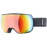 Uvex compact FM Wintersportbrille Schwarz Unisex Spiegel, Mehrfarbig Sphärisches Brillenglas