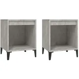 vidaXL Nachtschrank 2 Stk. 40 x 35 x 50 cm Betongrau