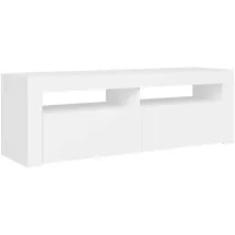 vidaXL TV-Schrank mit LED-Leuchten 120x35x40 cm Weiß Holz