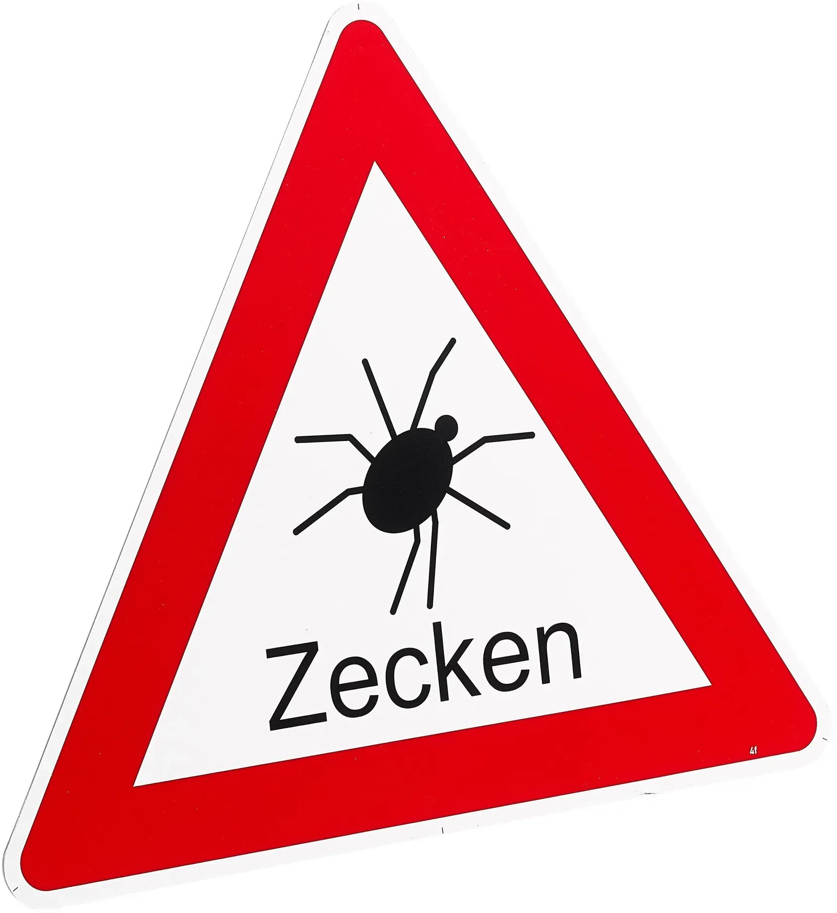 Schild Achtung Zecken